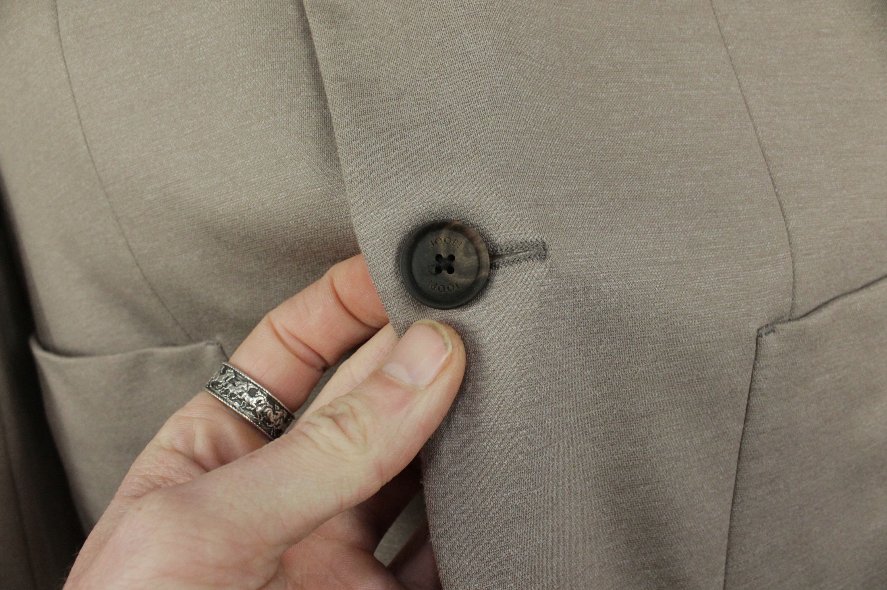 Joop! JOOP! Extra Slim Fit Beige Stretch Sport Coat Blazer Jacket Size US L / EU 52-54 / 3 - 5 Thumbnail
