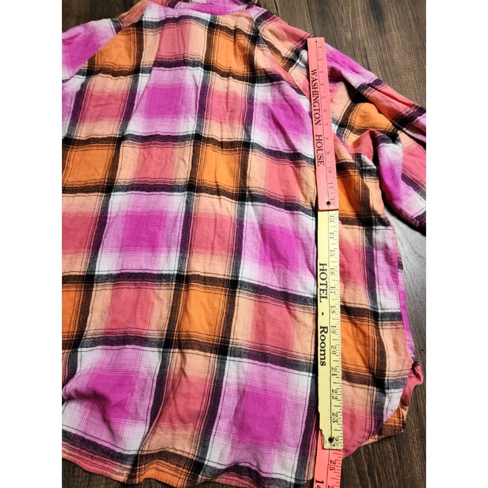 Wrangler Wrangler Retro Shirt 2XL Pink Plaid Long Sleeve Button-Up Western Rodeo Womens Size XXL / US 16-18 / IT 52-54 - 2 Thumbnail
