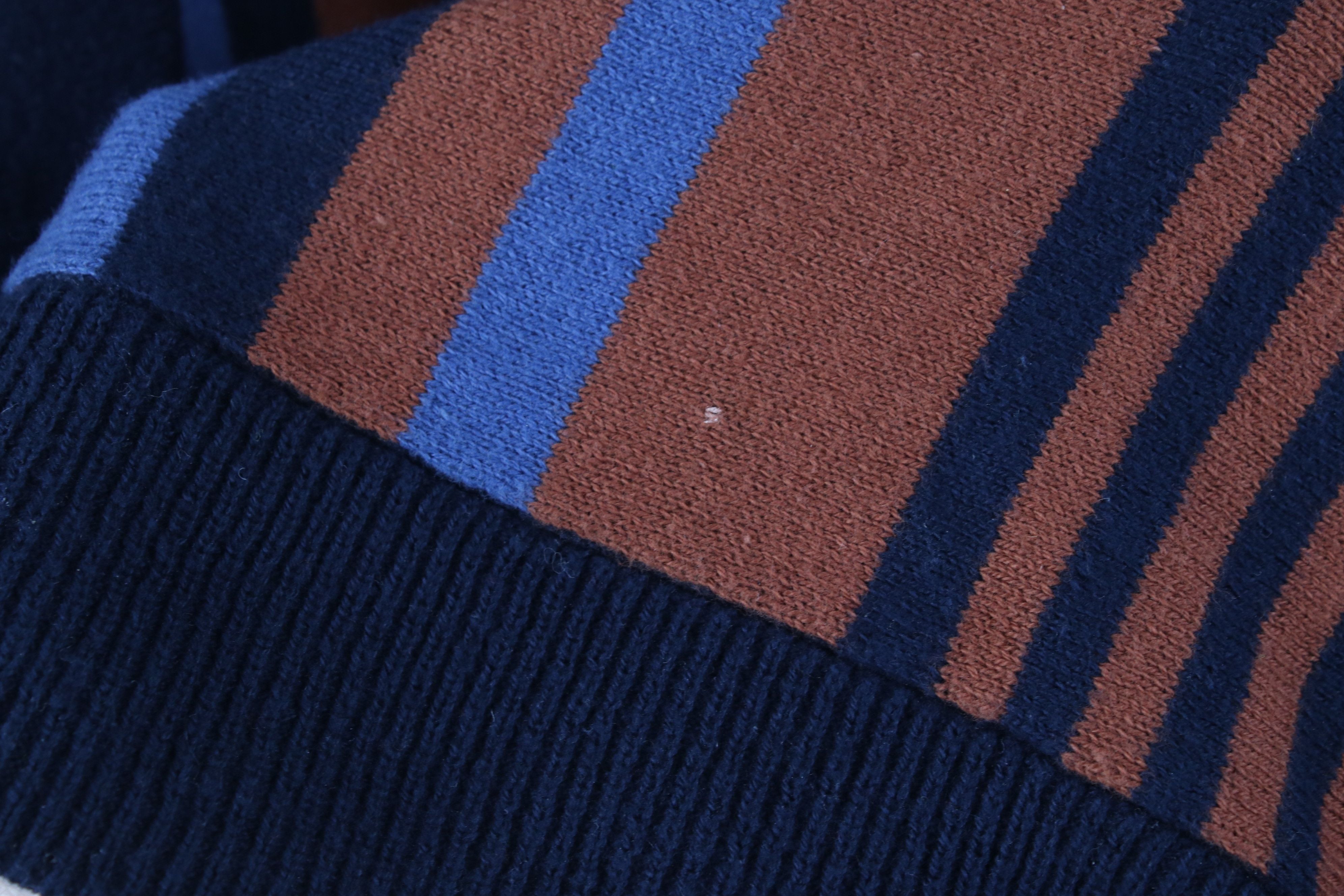 Express Express Rockabilly Panel Striped 1/4 Zip Collared Sweater Size US L / EU 52-54 / 3 - 6 Thumbnail