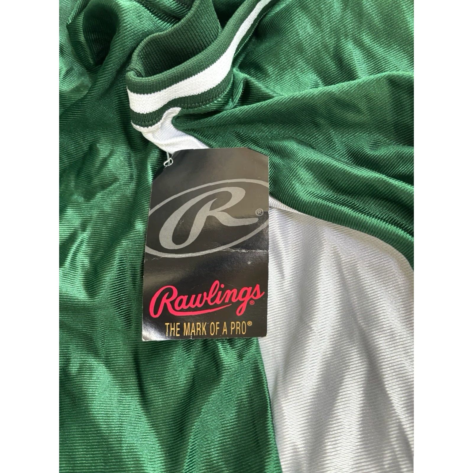 Vintage VINTAGE Rawlings Jersey Shirt Mens 90s Tank NOS NWT Green 34" Long 22" Across Made in USA Basketball Daisy? Size US L / EU 52-54 / 3 - 2 Thumbnail