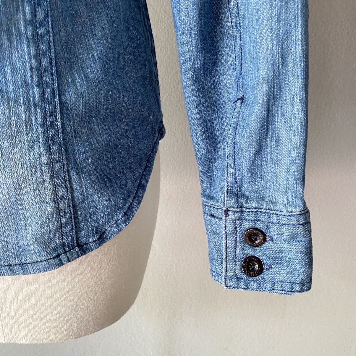 LIZ LISA LIZ LISA döll Light Blue Denim High-Collar Shirt Size M / US 6-8 / IT 42-44 - 17 Thumbnail