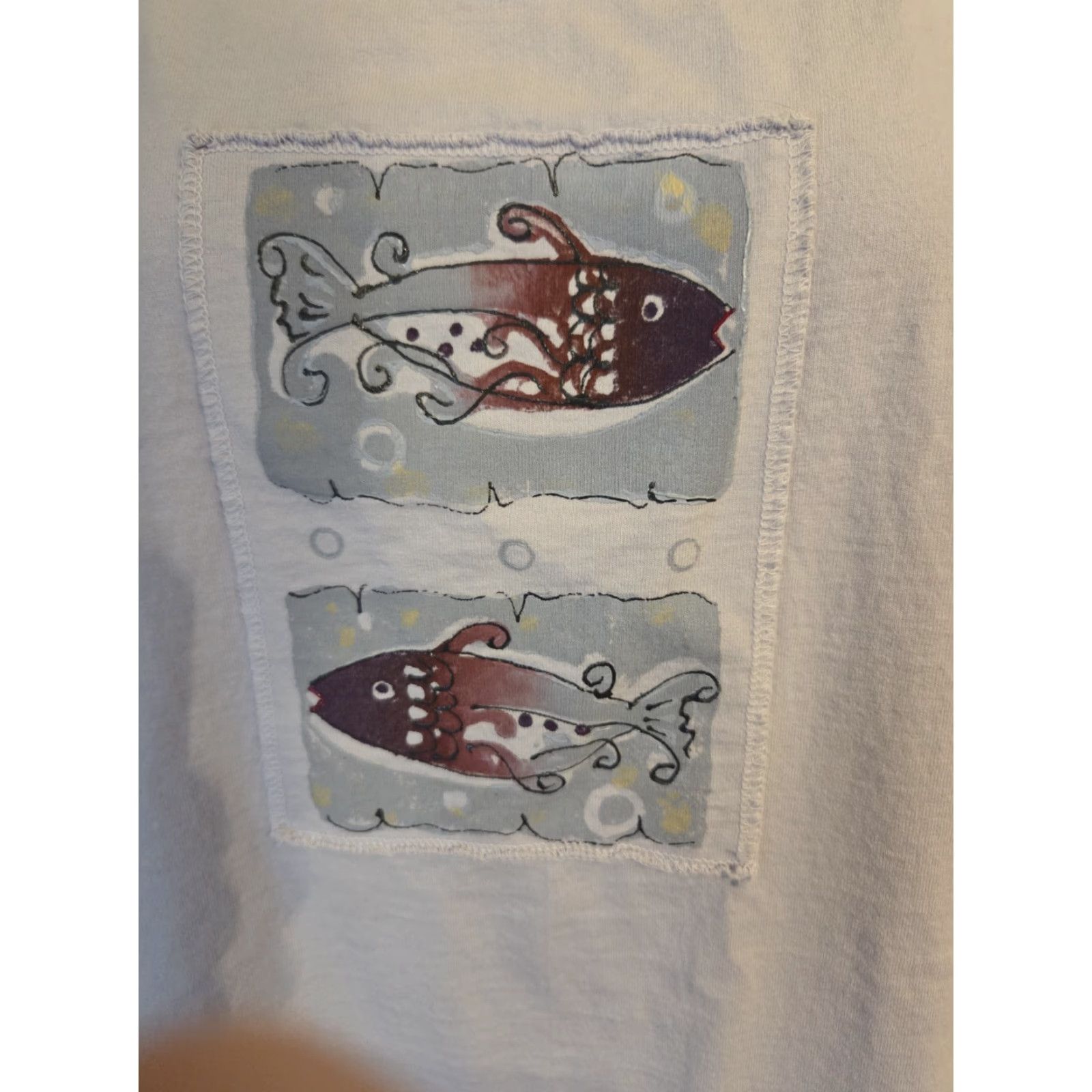 Vintage VINTAGE Cactus California Maxi Dress Shirt Dress L Purple Fish Applique 1990s Size L / US 10 / IT 46 - 3 Thumbnail
