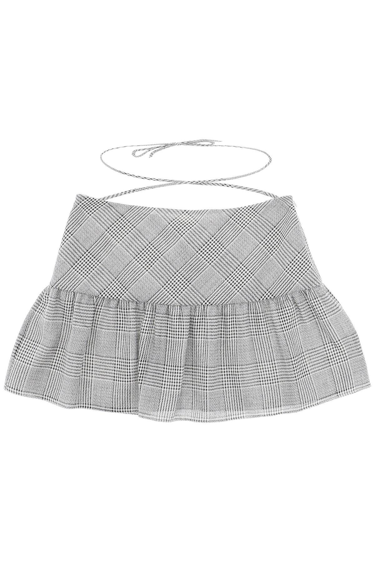 image of Alessandra Rich Prince Of Wales Miniskirt in Grey, Women's (Size Medium)