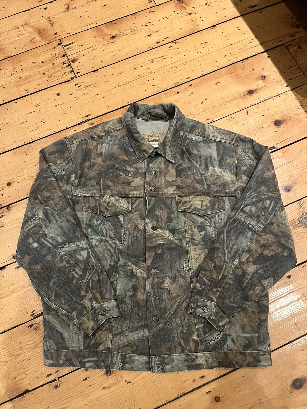 Vintage Camo Denim Jacket Size US XL / EU 56 / 4 - 2 Thumbnail