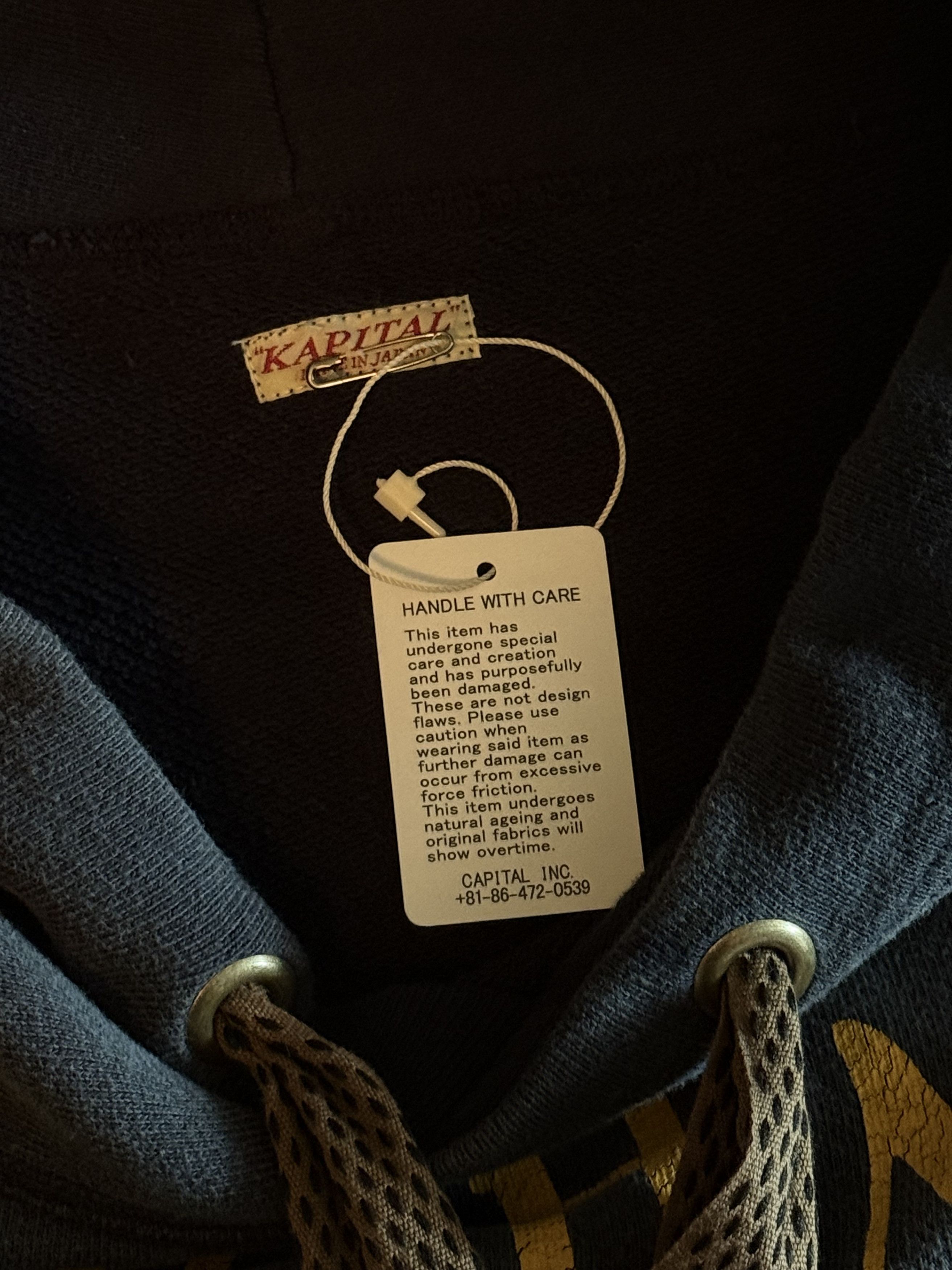 Kapital Kapital Fleece Devil Hoodie (BORO BOROUGH MASSACRE) Size F Size US M / EU 48-50 / 2 - 6 Thumbnail