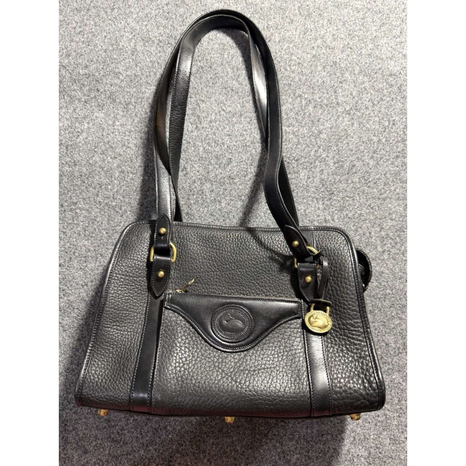 Dooney & Bourke Dooney & Bourke All Weather Leather Small Tote Pebbled Leather Black Handbag Size ONE SIZE - 2 Thumbnail