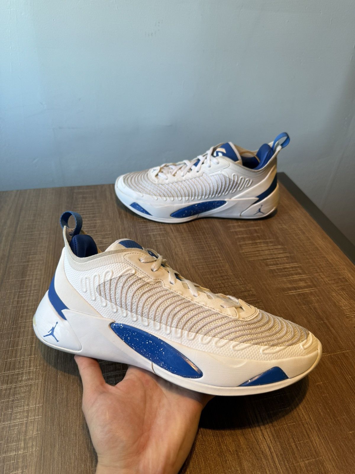 Jordan Brand Jordan Luka 1 White Sport Blue Basketball Mens Size 10.5 Size US 10.5 / EU 43-44 - 1 Thumbnail