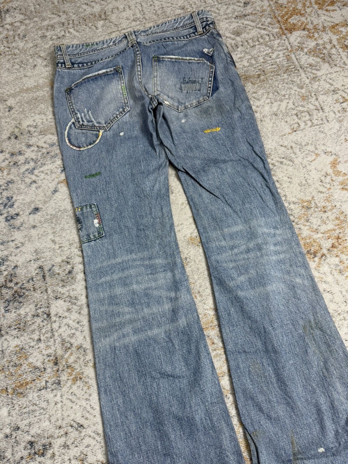 Tornado Mart Back number y2k style denim pants Size US 32 / EU 48 - 5 Thumbnail