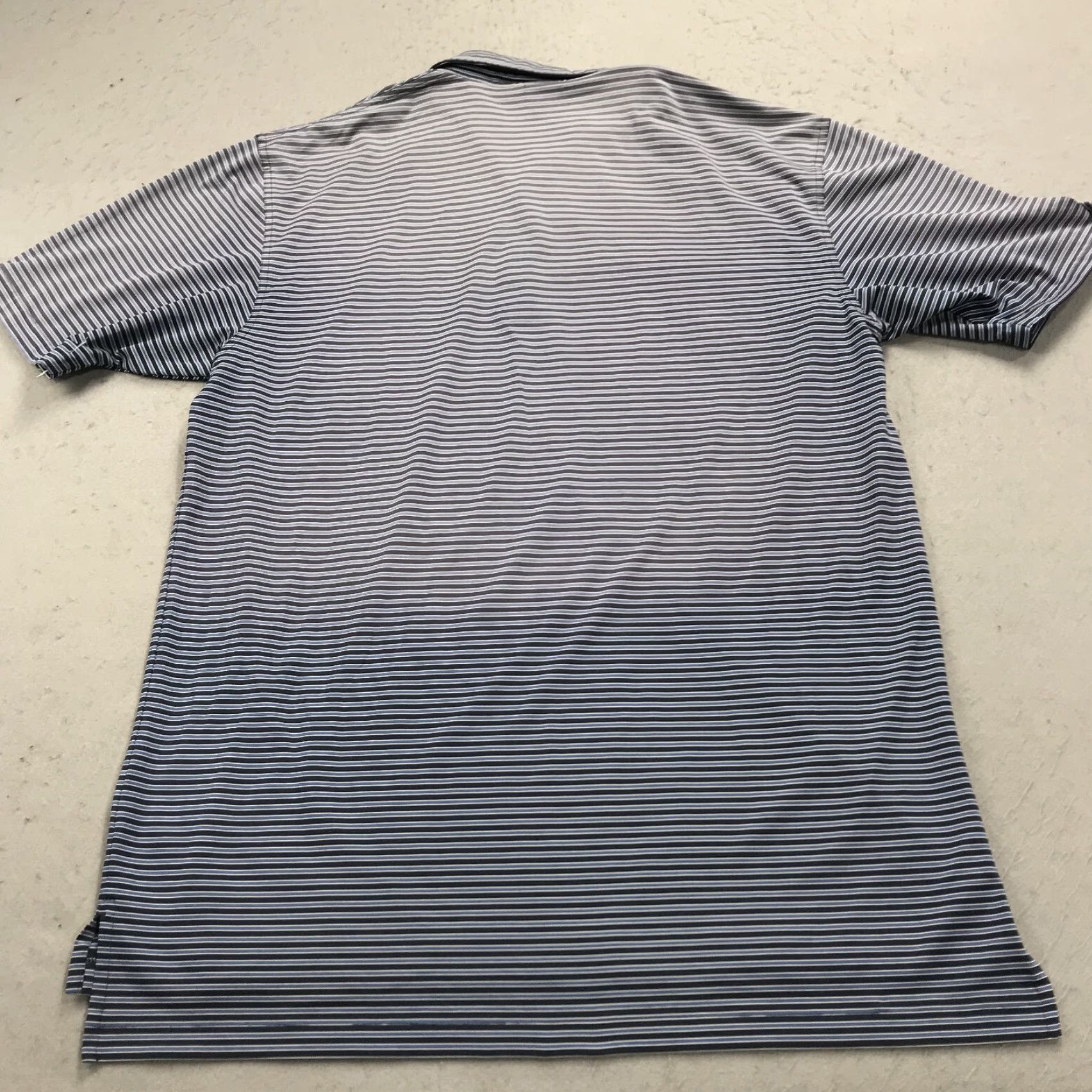 Vintage Dunning Polo Shirt Mens XL Blue Striped Golf Performance Stretch Size US XL / EU 56 / 4 - 6 Thumbnail
