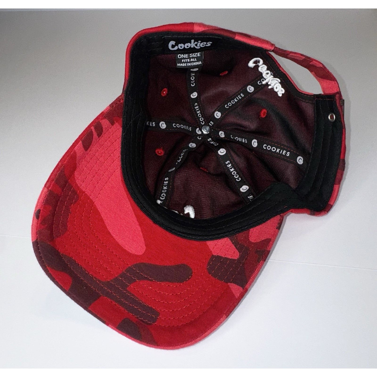 Cookies Cookies Red Camo Strapback Adjustable Streetwear Cap nwot Size ONE SIZE - 4 Thumbnail