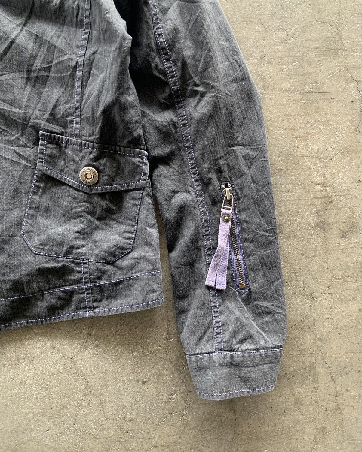 If Six Was Nine × Japanese Brand × Le Grande Bleu (L.G.B.) Ask Enquired Cafe Racer Canvas Jacket Size US S / EU 44-46 / 1 - 4 Thumbnail