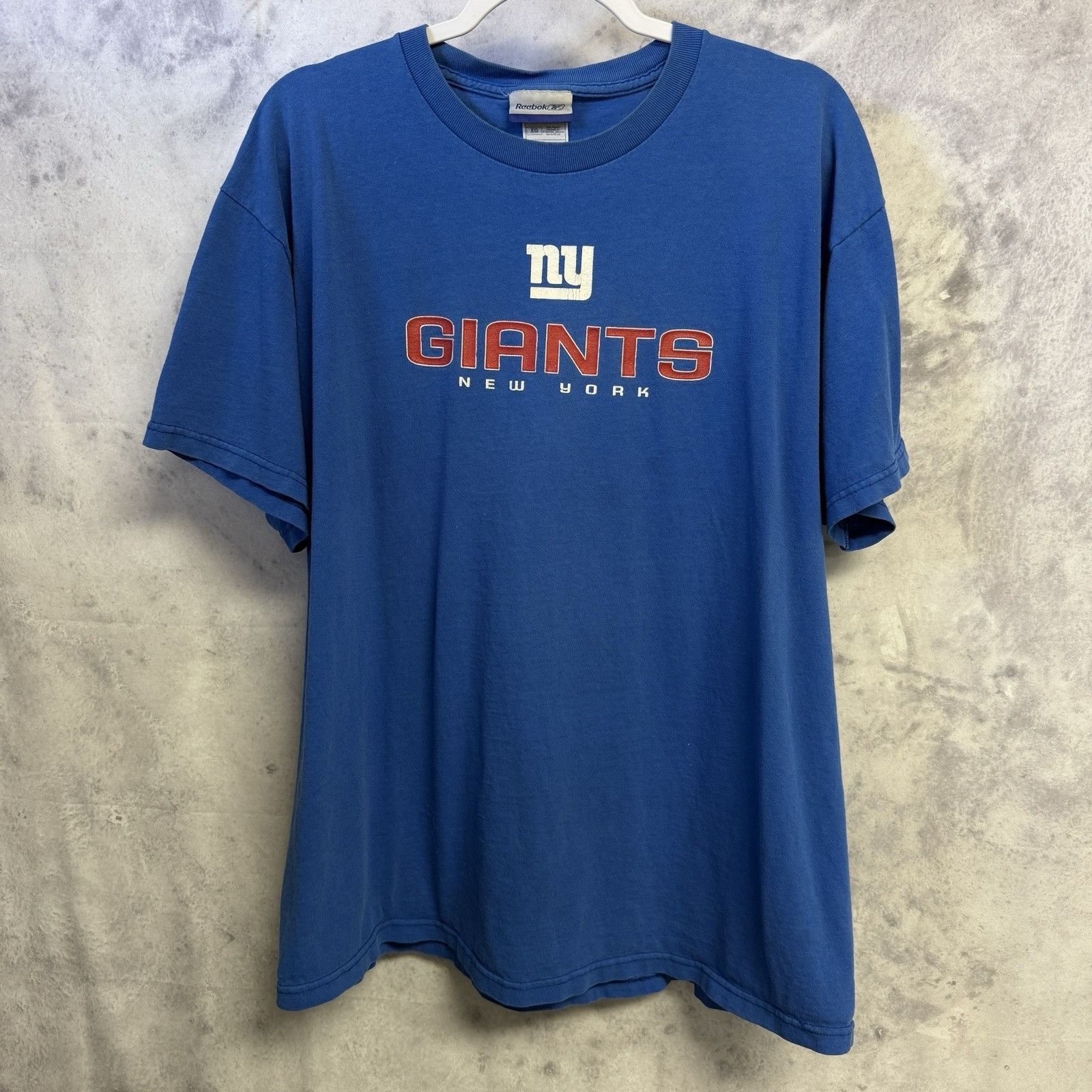 Reebok Vintage New York Giants T Shirt Mens XL 23.5x29 Blue Y2k NFL Size US XL / EU 56 / 4 - 2 Thumbnail