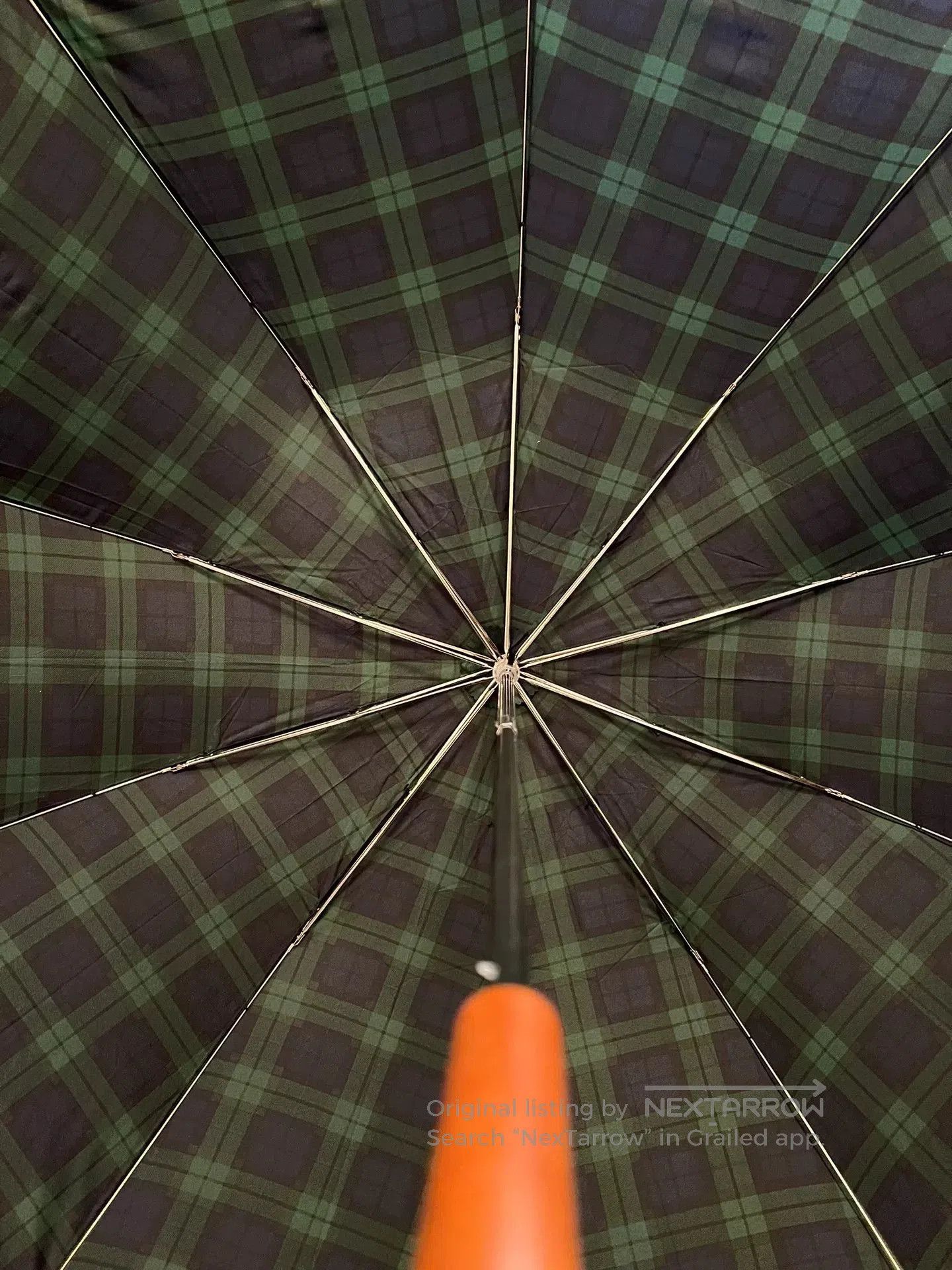 Fox Brothers Fox Umbrellas Scottish Green Tartan Folding. Size ONE SIZE - 4 Thumbnail