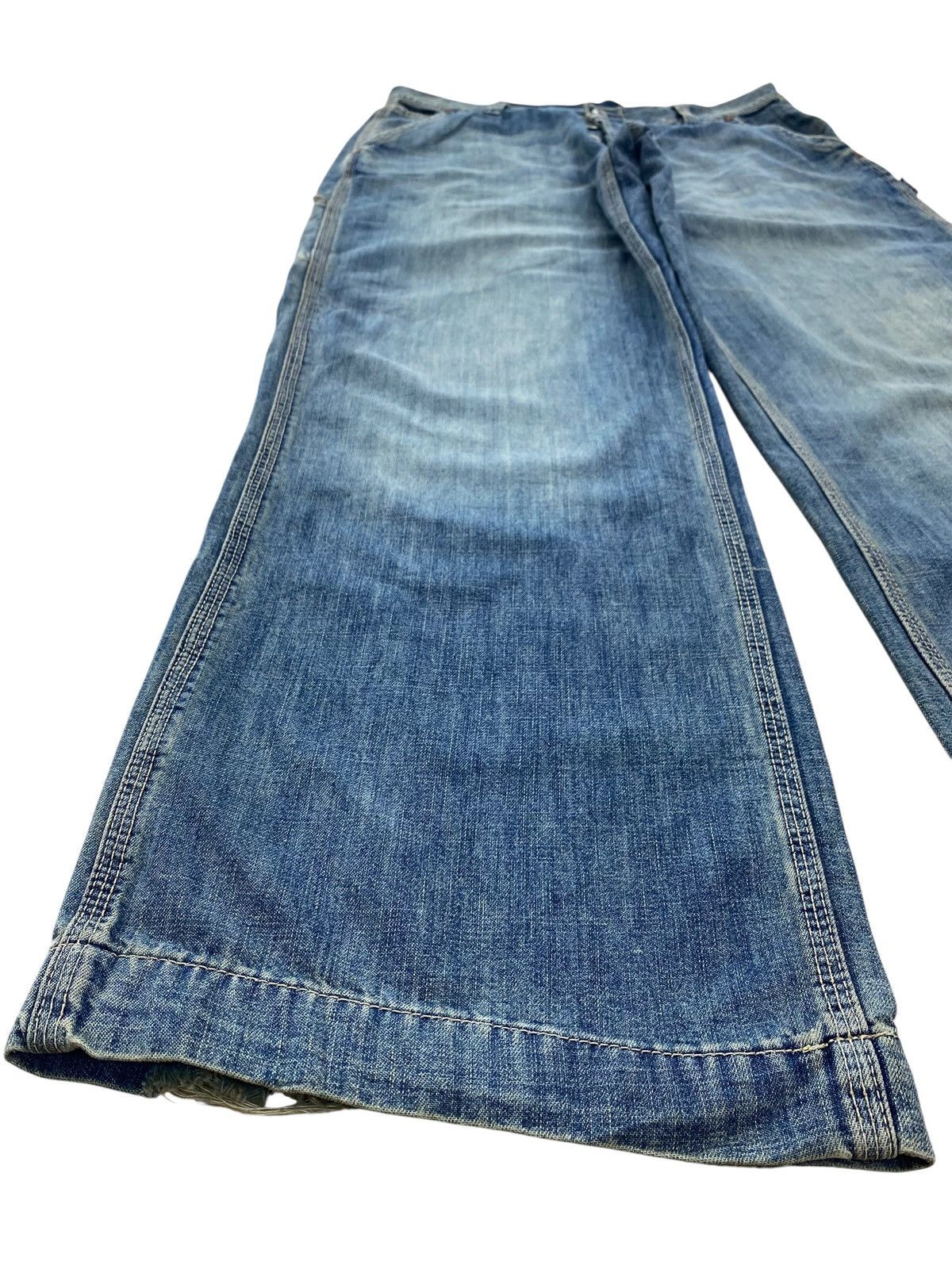 Abercrombie & Fitch Abercrombie And Fitch Faded Wash Carpenter Style Baggy Jeans Size US 34 / EU 50 - 5 Thumbnail