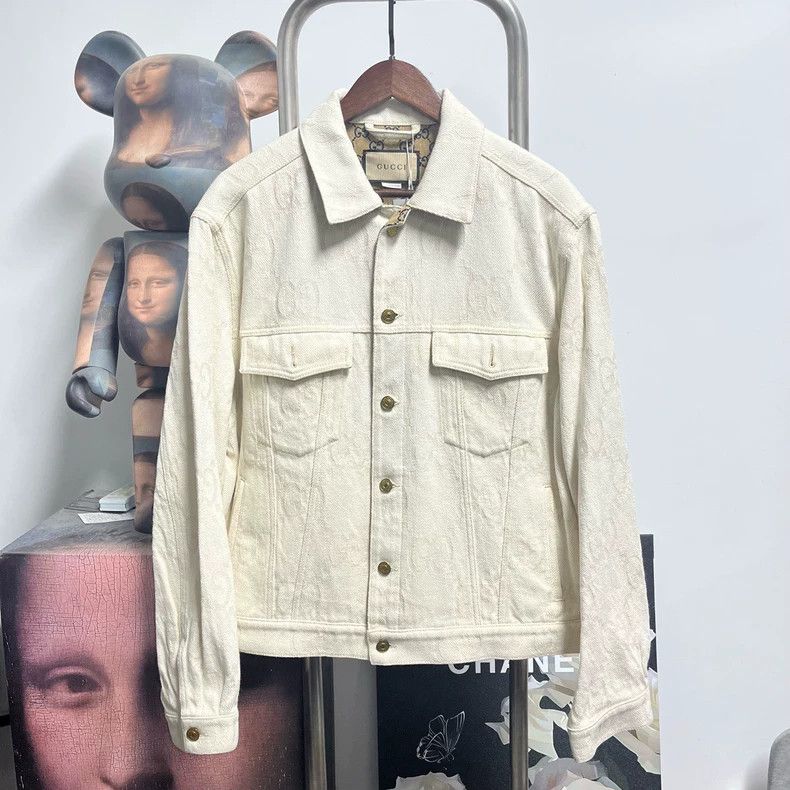 Gucci Gucci Denim Jacket with Full Print Design - dmc Size US XXL / EU 58 / 5 - 1 Thumbnail