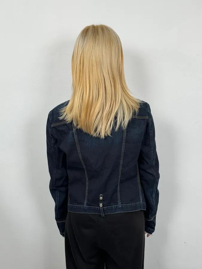 Marithe + Francois Girbaud 2000s Marithé + François Girbaud Navy Signature Brut Denim Jacket Size M / US 6-8 / IT 42-44 - 3 Thumbnail