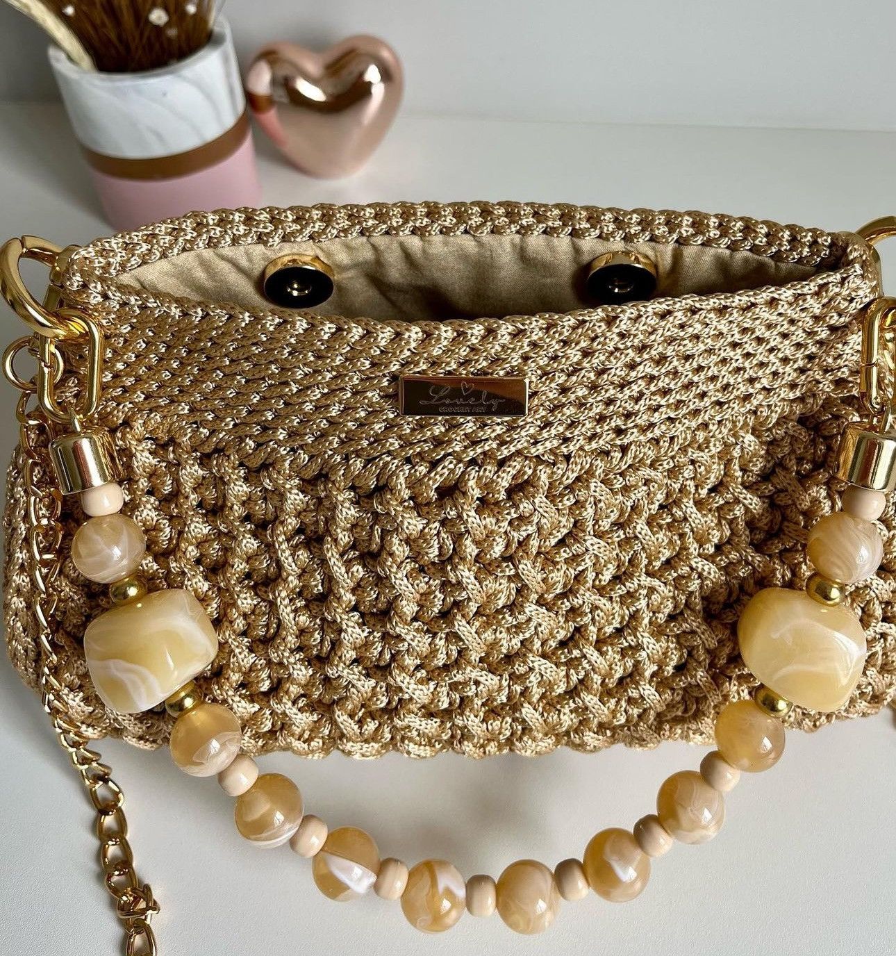 Vintage HAND-CROCHETED BAG Size ONE SIZE - 3 Thumbnail