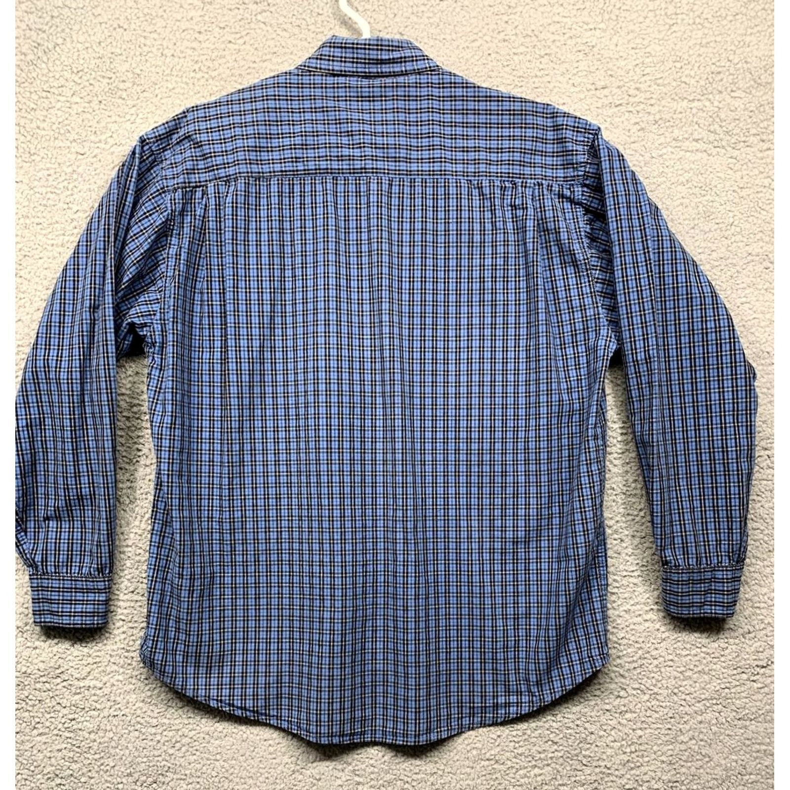 Wrangler Wrangler Button Shirt L Blue Black Plaid 1 Pocket Western Mens Regular Size US L / EU 52-54 / 3 - 6 Thumbnail