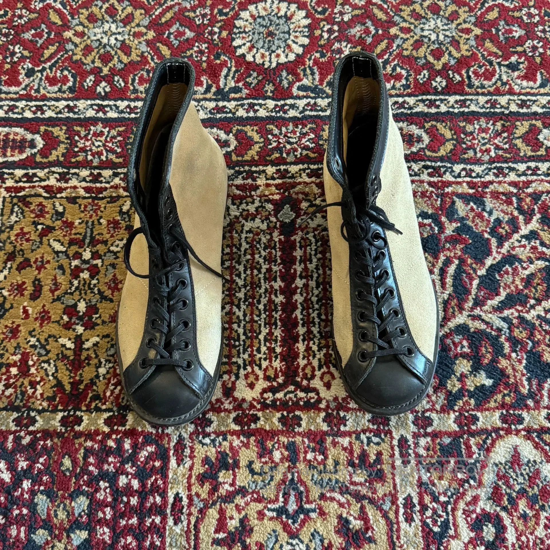 Vintage Goodyear Suede Retro Motorcycle Boots. Size US 6 / IT 36 - 1 Thumbnail