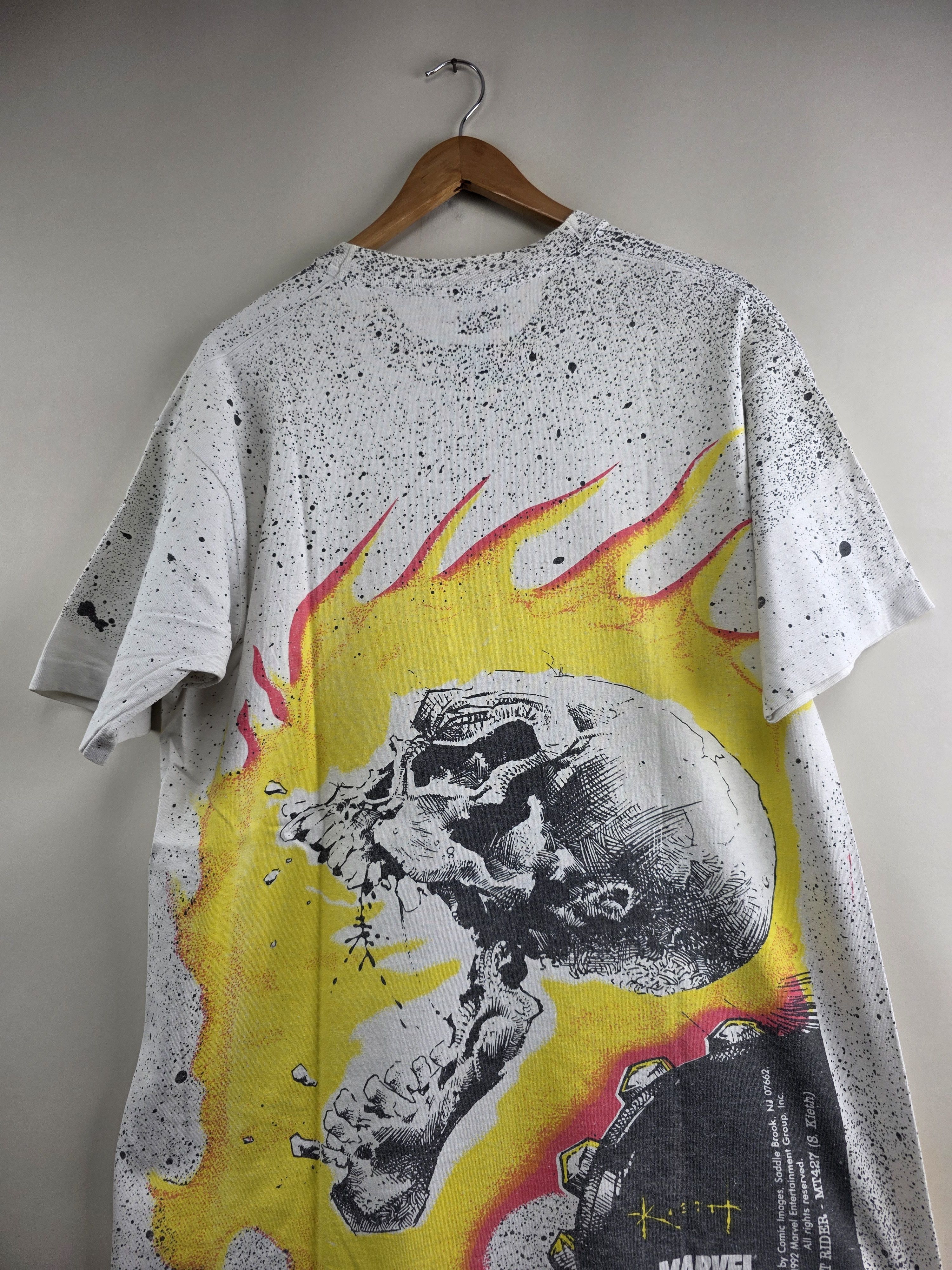 Marvel Comics × Vintage 1992 Marvel Comics Ghost Rider Mega print XL 23.5" 31" Size US XL / EU 56 / 4 - 7 Thumbnail