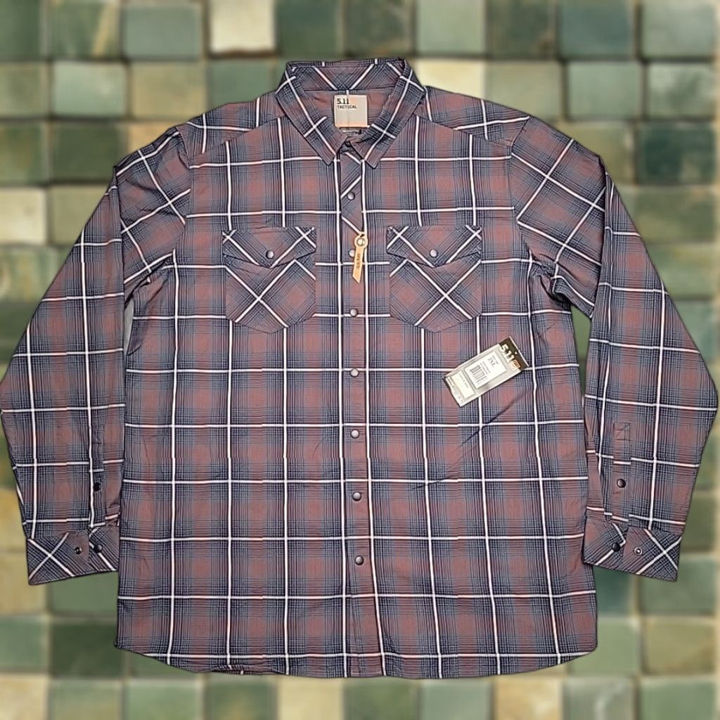 Vintage VINTAGE? (No) 5.11 Tactical Shirt Mens 2XL Red Gunner Rapid Draw Snap Long Sleeve Flap Pocket Button-Up Plaid Casual Outdoor Mens Size US XXL / EU 58 / 5 - 1 Thumbnail