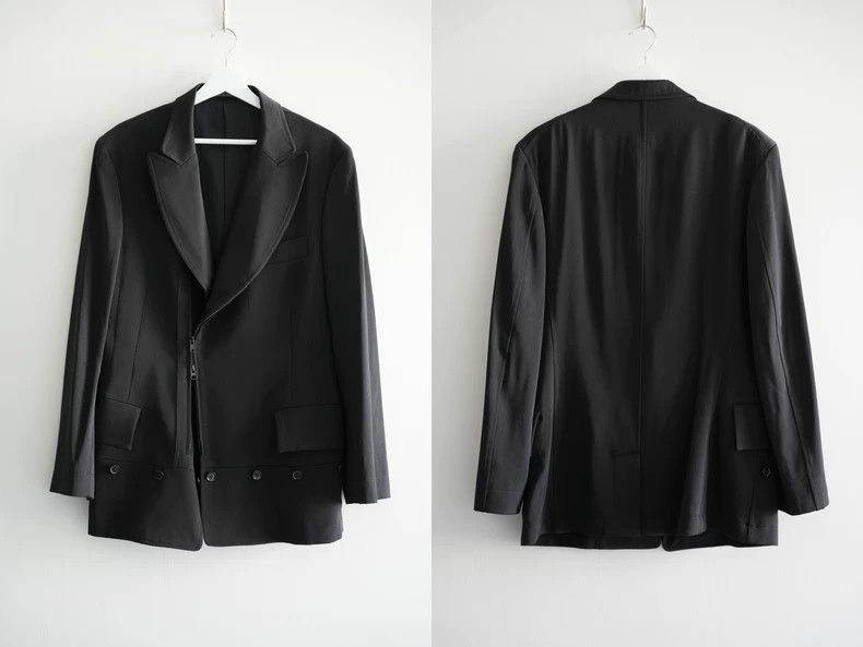 Yohji Yamamoto Yohji Yamamoto size 2 13 aw Festive Hand Flower Zipper Suit Size 38R - 4 Thumbnail
