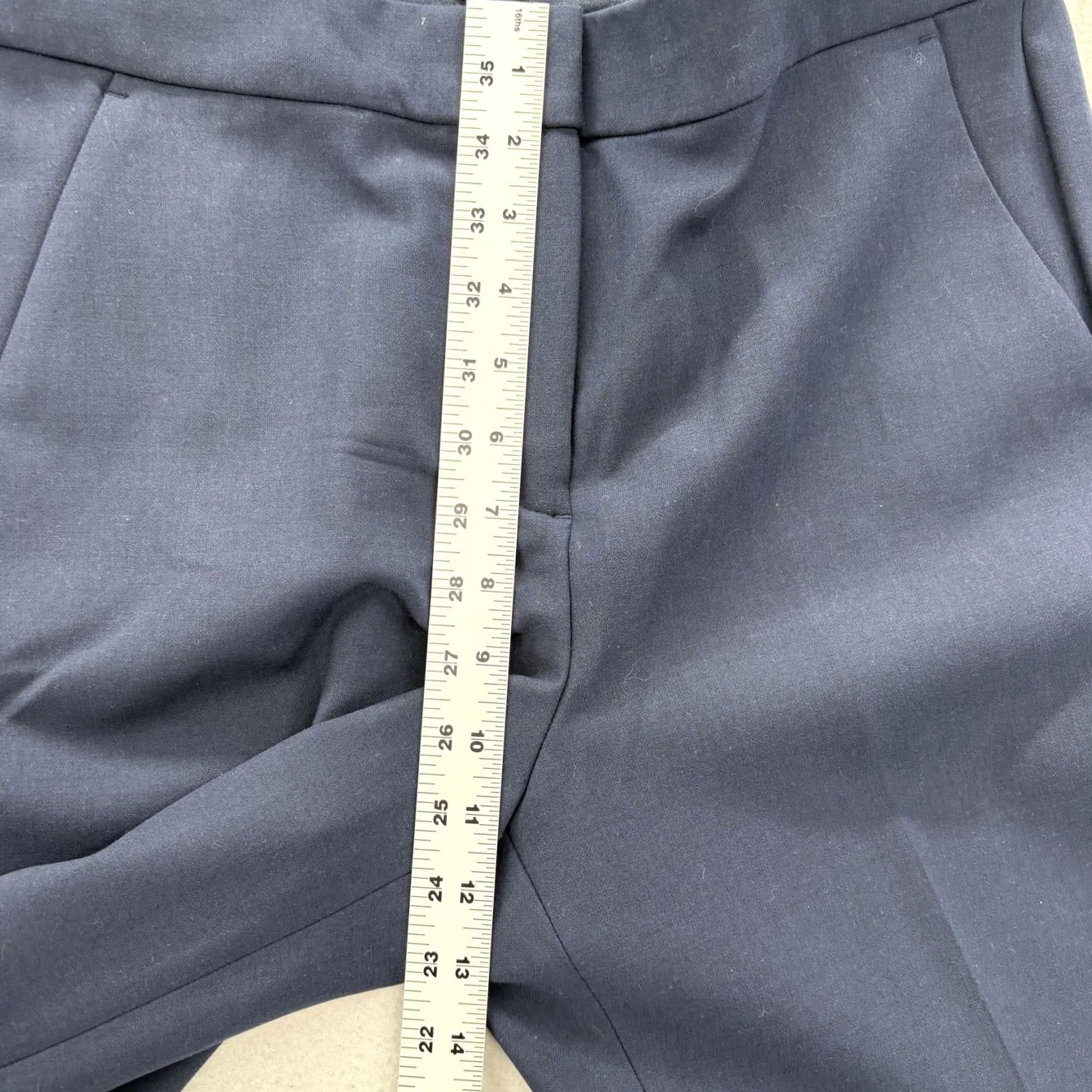 J.Crew J.CREW Dress Pants Womens 10 Blue Straight Leg Twill Pockets Zip Flat Front Workwear Business Modern Classic Mens Womens Girl Boy Size 32" / US 10 / IT 46 - 7 Thumbnail