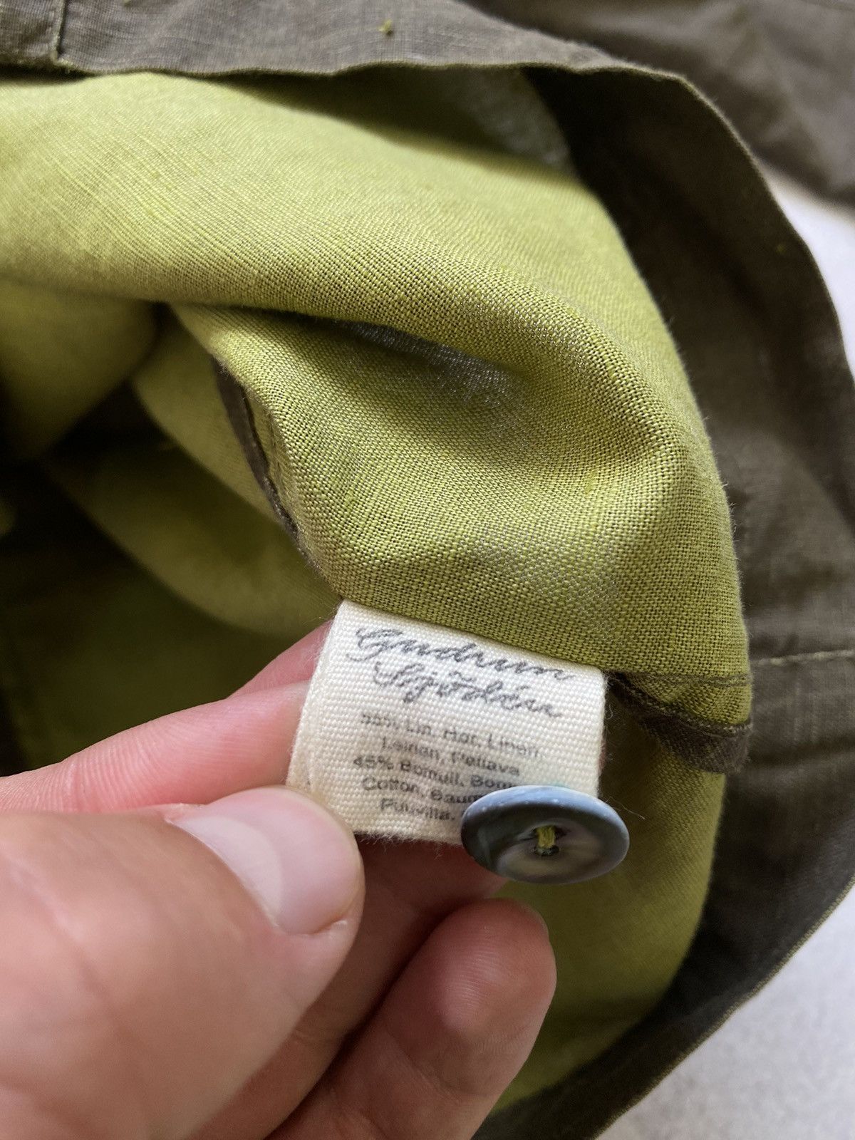 Gudrun Sjoden Gudrun Sjoden Womens Green Linen/Cotton Jacket Size L Size L / US 10 / IT 46 - 12 Thumbnail