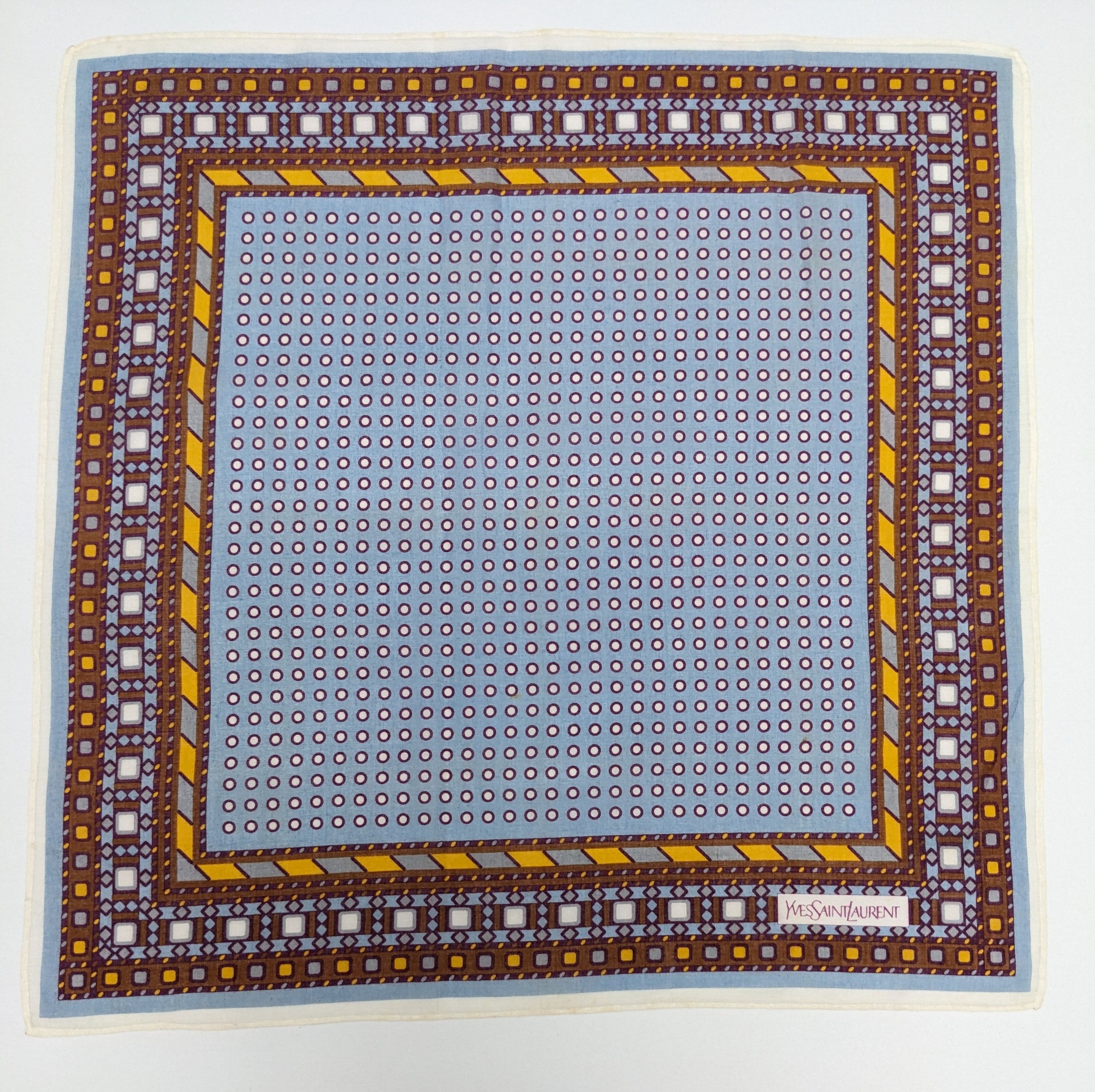 Yves Saint Laurent VINTAGE YVES SAINT LAURENT GEOMETRIC SILK HANDKERCHIEF Size ONE SIZE - 3 Thumbnail