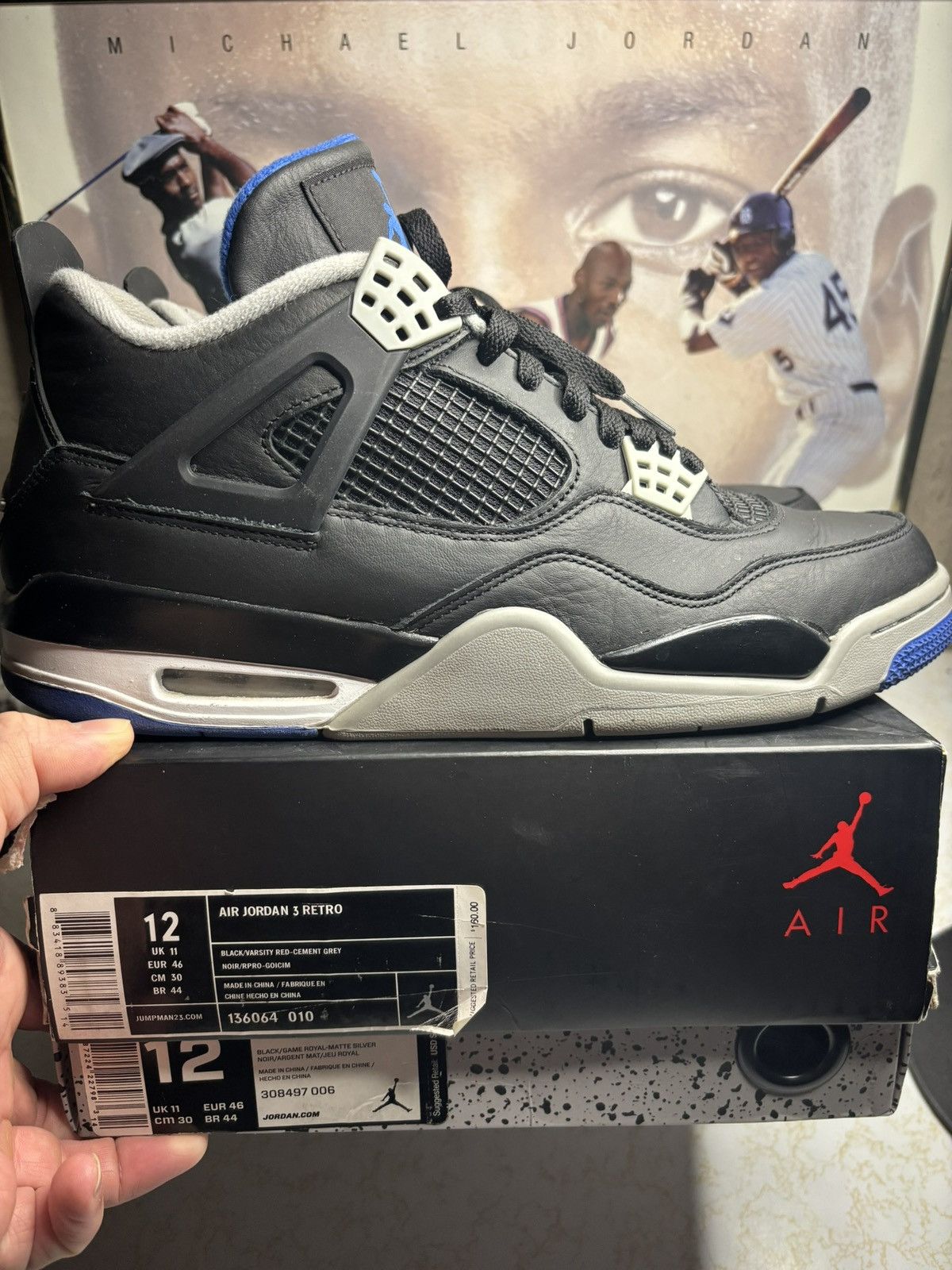 Jordan Brand Air Jordan 4 Retro Motorsports Alternate 2017 Size US 12 / EU 45 - 1 Thumbnail