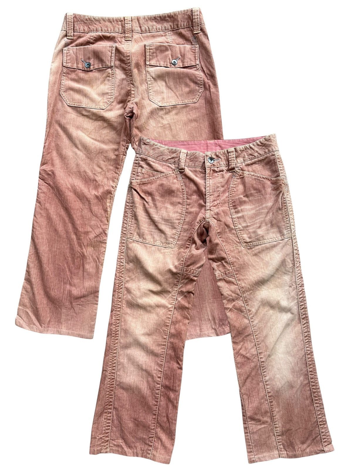 Japanese Brand Sunfaded Pink Corduroy Wide Baggy Pants 32x27 Size 32" / US 10 / IT 46 - 1 Thumbnail