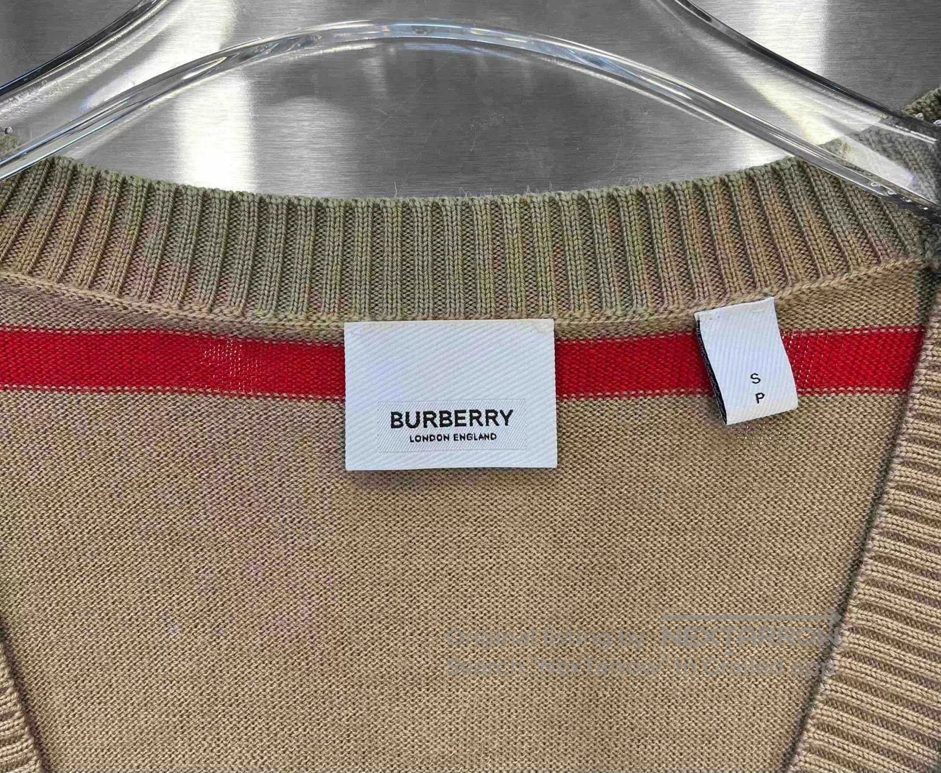 Burberry Burberry Beige Stripe Knit Cardigan S. Size US S / EU 44-46 / 1 - 3 Thumbnail