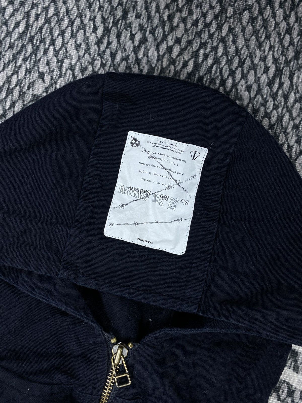 Japanese Brand Vintage Six Sim Sadism Skull Embroidery Zip-Up Hooded Jacket Size US M / EU 48-50 / 2 - 8 Thumbnail