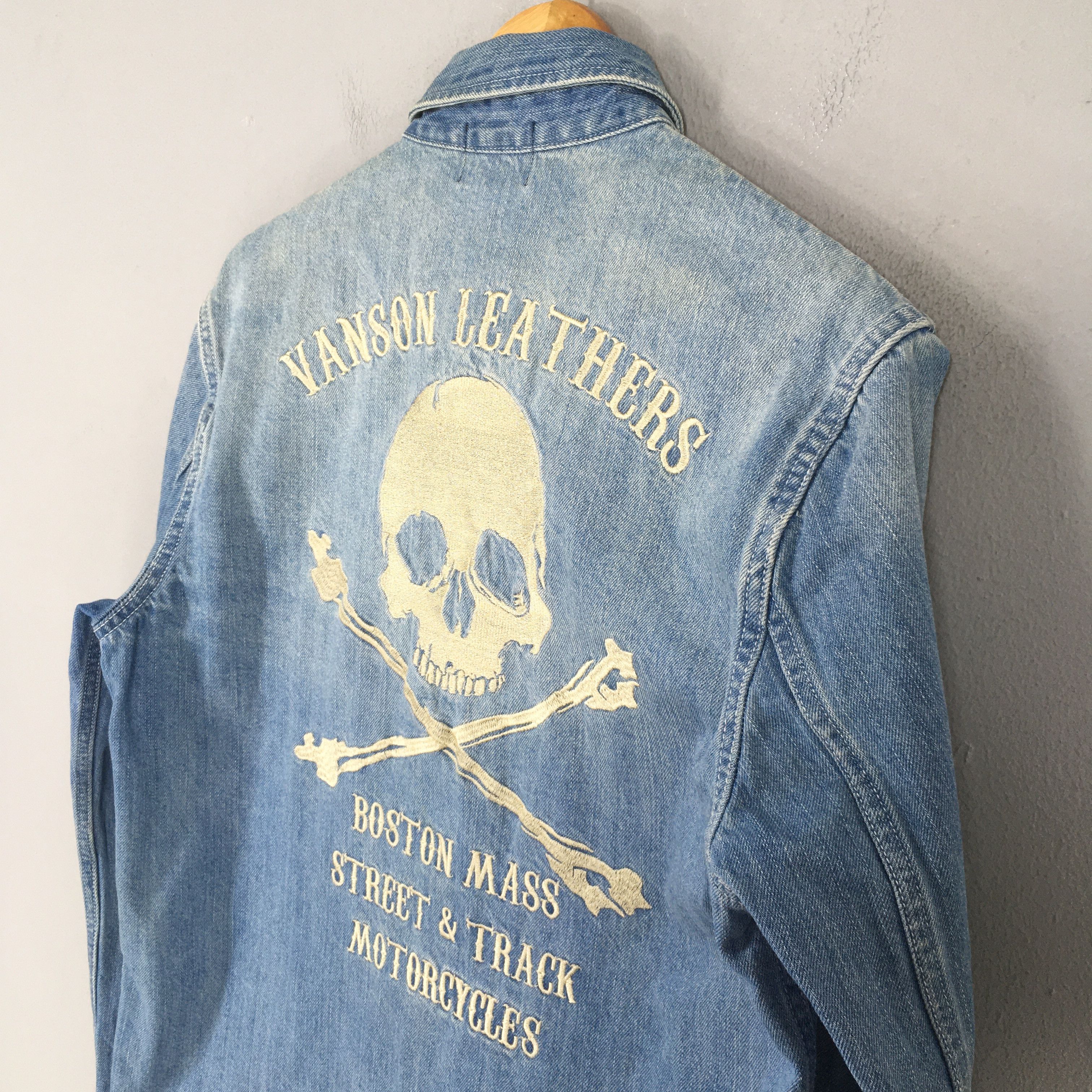 Vanson Leathers Vintage Vanson Cotton Motorcycle Club Denim Shirt Large Size US L / EU 52-54 / 3 - 3 Thumbnail