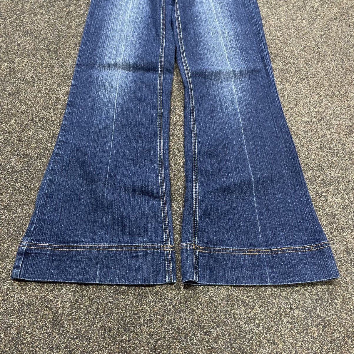 Vintage Vintage Y2K Baggy Wide Leg Flared Jeans Streetwear Logo 32 Size 32" / US 10 / IT 46 - 5 Thumbnail