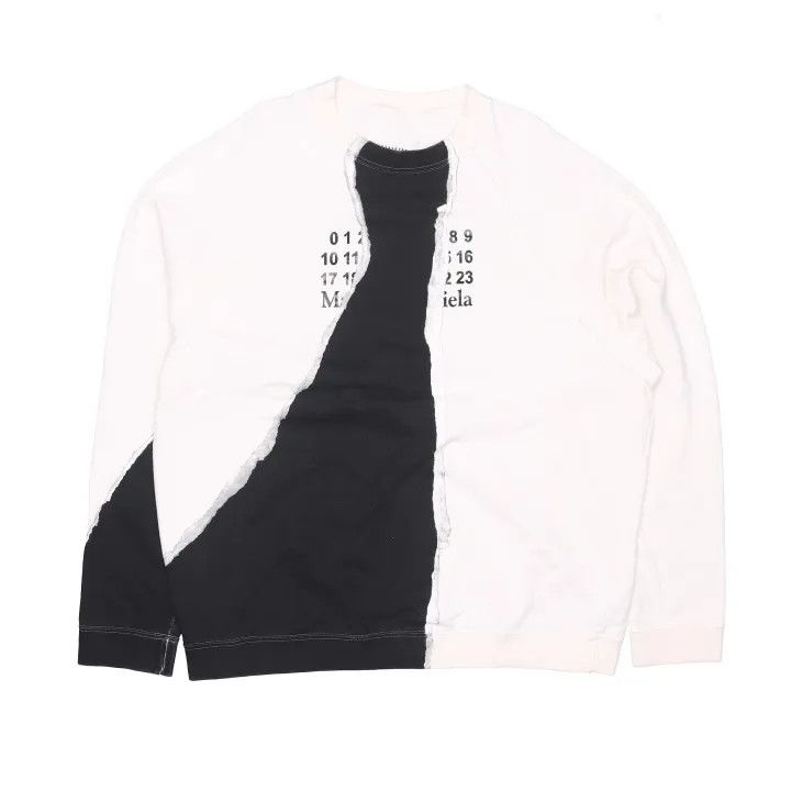 Maison Margiela Maison Margiela Color-Block Logo Print Sweatshirt 0079 Size US L / EU 52-54 / 3 - 1 Thumbnail