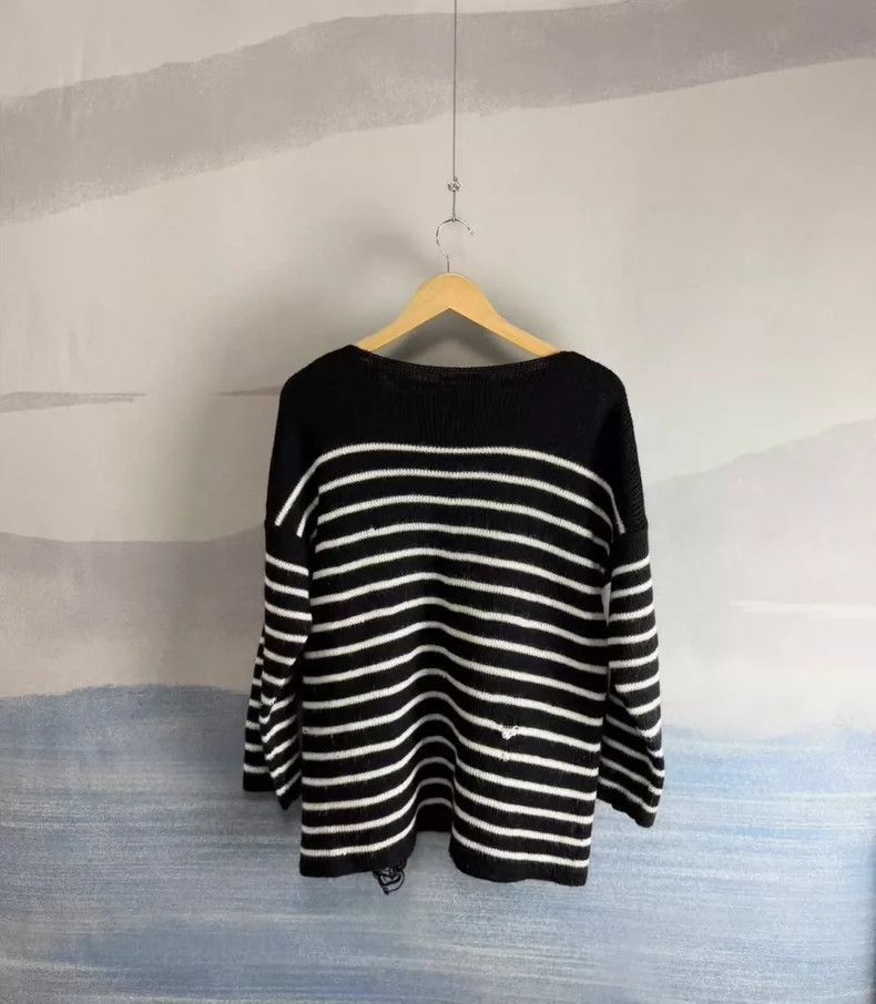 Dior Dior Black and White Striped Knit Sweater-2505 Size US M / EU 48-50 / 2 - 3 Thumbnail