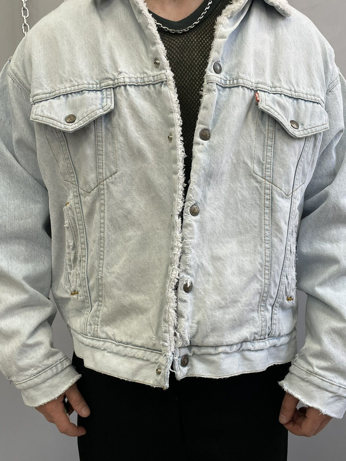 Levi's Levis rare sherpa denim faded jacket 90s y2k Size US M / EU 48-50 / 2 - 5 Thumbnail
