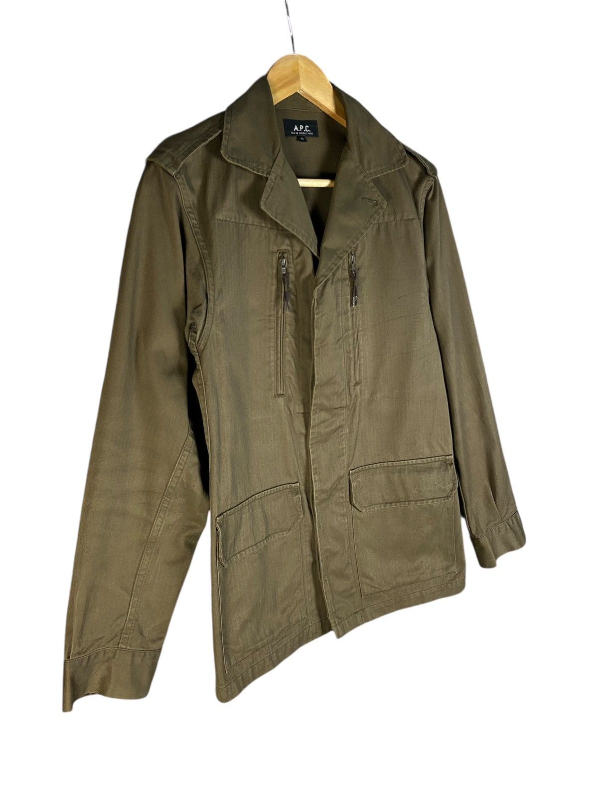 A.P.C. Vintage A.P.C Hbt Military Chore Zipper Jacket Size US M / EU 48-50 / 2 - 2 Thumbnail