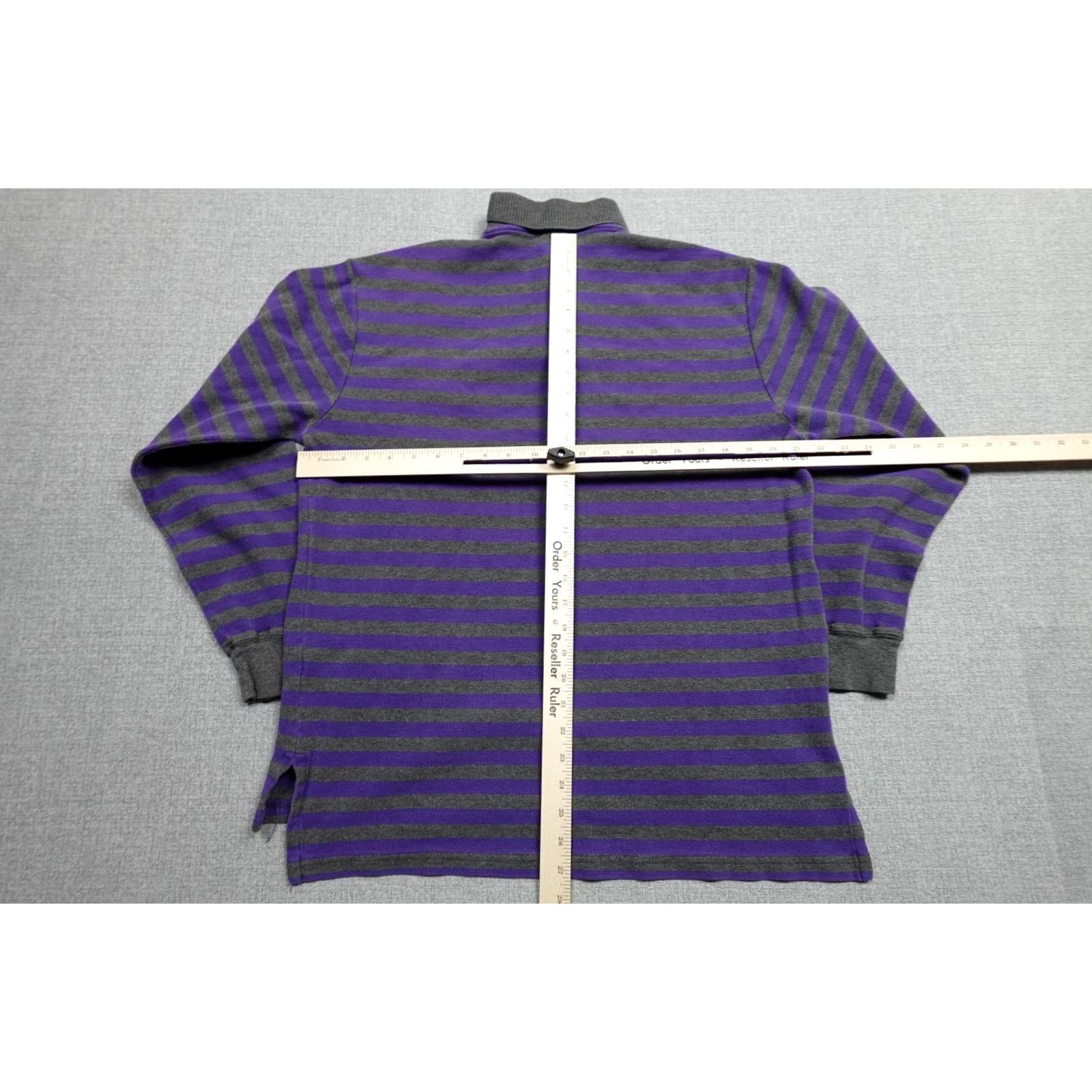 Polo Ralph Lauren VINTAGE Polo Ralph Lauren Polo Mens L Purple Stripe Long Sleeve Pocket Shirt Size US L / EU 52-54 / 3 - 5 Thumbnail