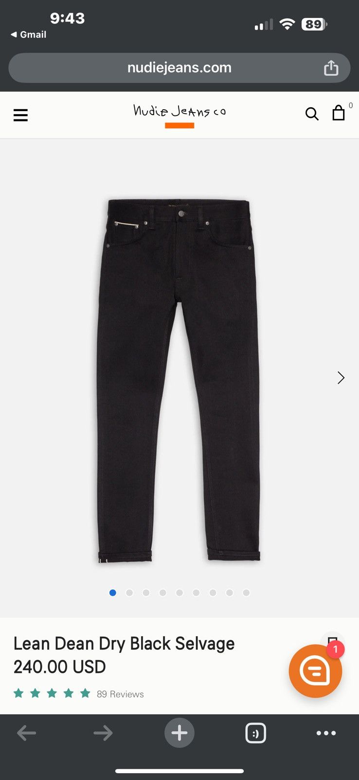 Nudie Jeans nudie lean dean 32/36 Size US 32 / EU 48 - 1 Thumbnail