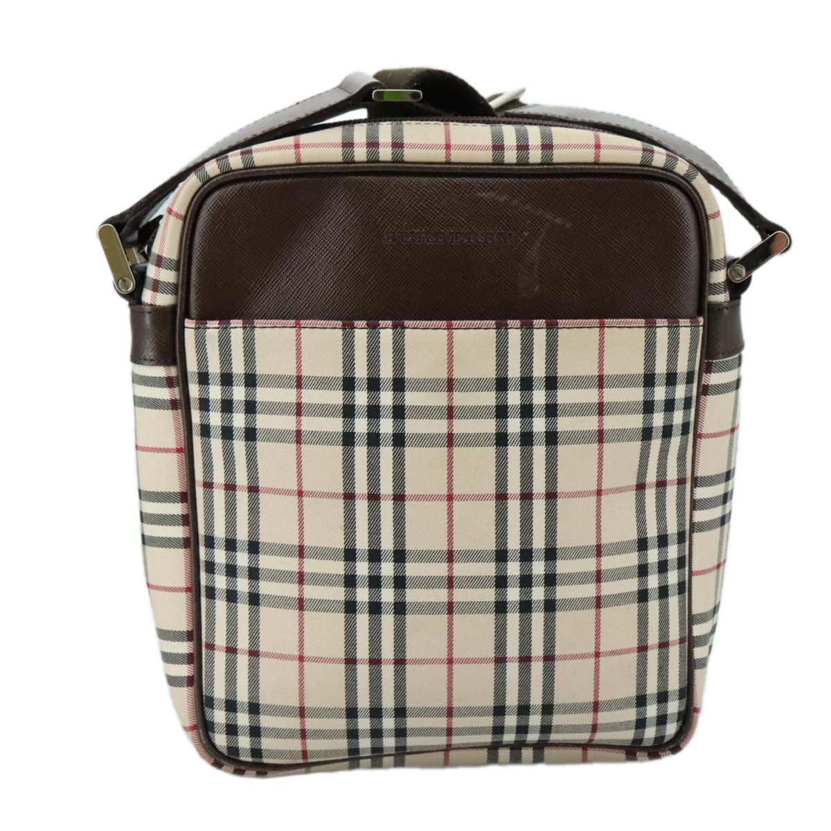 Burberry Nova Check Beige Canvas Shoulder Bag (Pre-Owned) Size ONE SIZE - 1 Thumbnail