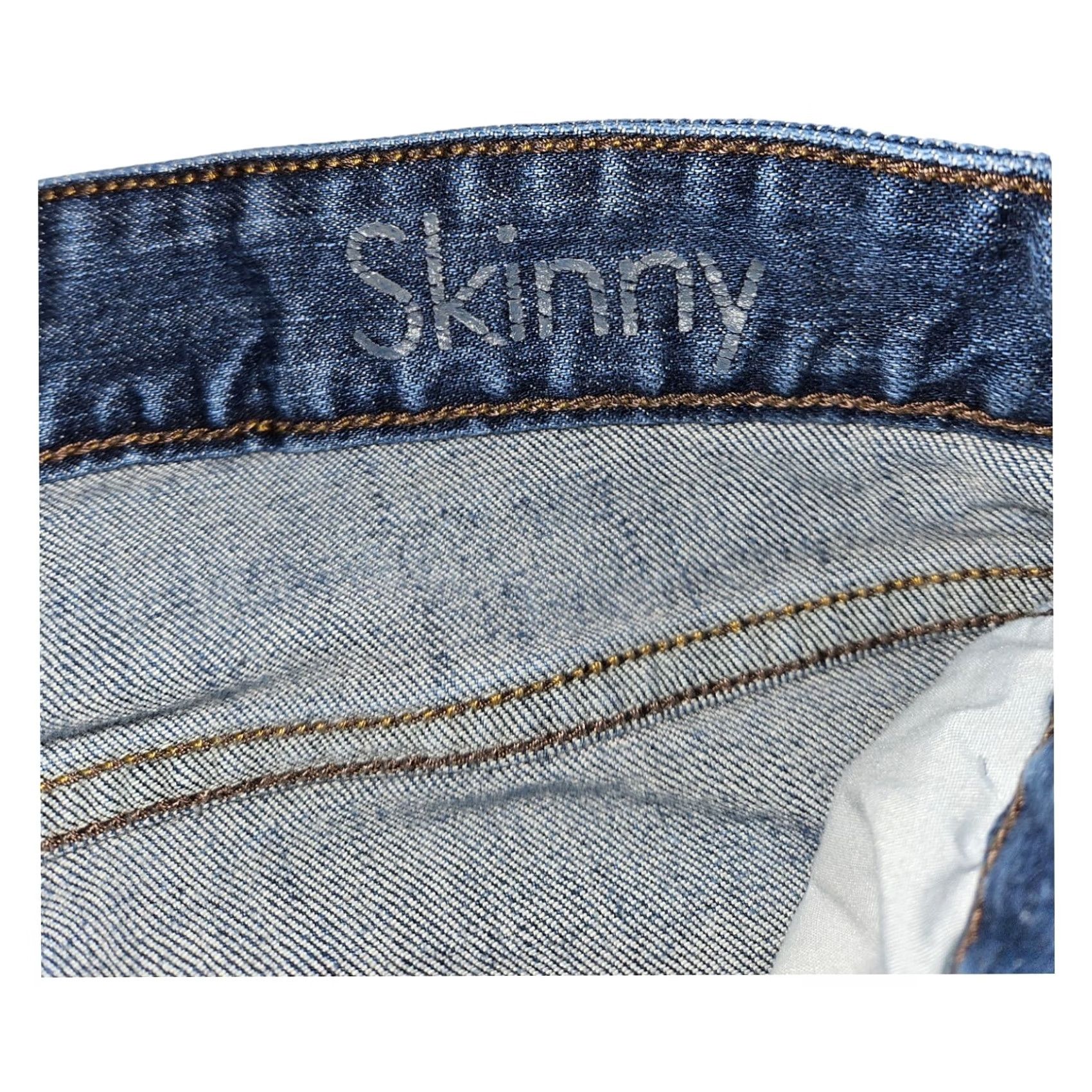 Calvin Klein VINTAGE Calvin Klein Jeans Skinny Blue Denim Embroidered 5-Pocket Regular Womens Size 29 32x30 Hipster Preppy Rise Low-Custom Quirk de Size 29" - 3 Thumbnail