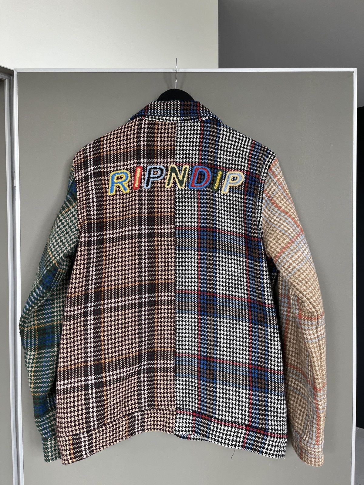 RIPNDIP RipnDip Roygbiv Tweed Plaid Coach Jacket Big Logo Size US S / EU 44-46 / 1 - 2 Thumbnail