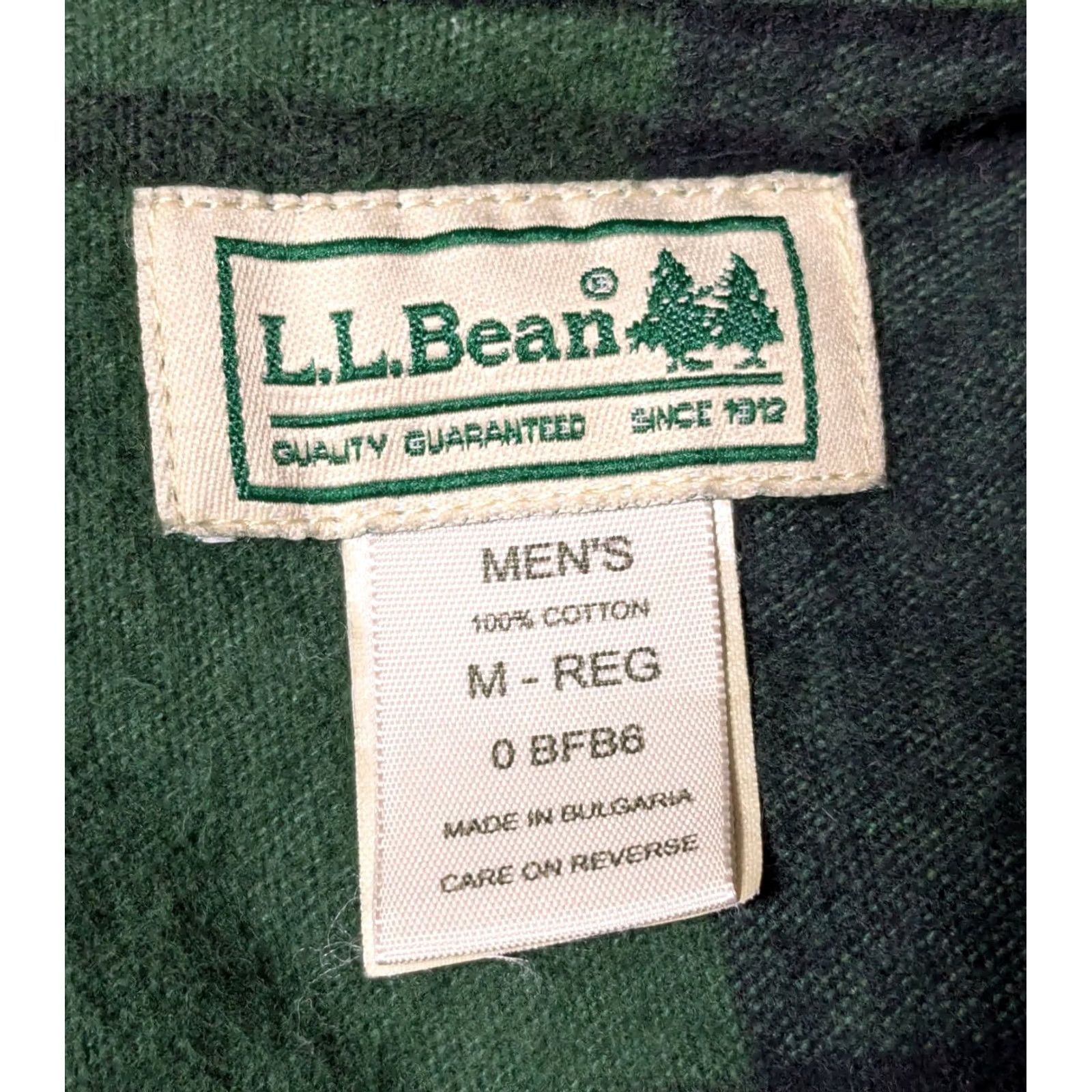 Vintage VTG Y2K L.L. Bean Men MEDIUM-REG Green Plaid Cotton HEAVYWEIGHT Flannel Shirt Size US M / EU 48-50 / 2 - 4 Thumbnail