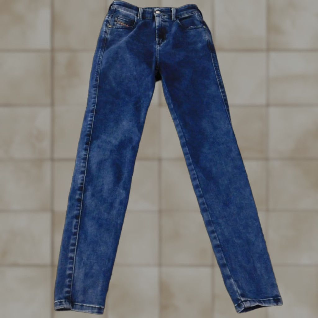 Diesel diesel jeans Women 24 Skinny High Waist Blue Denim Dress Pants Women's Classic Zip Distressed Retro 27 in Inseam Mens (Note: This item is Women) Size 40" / US 18 - 1 Thumbnail