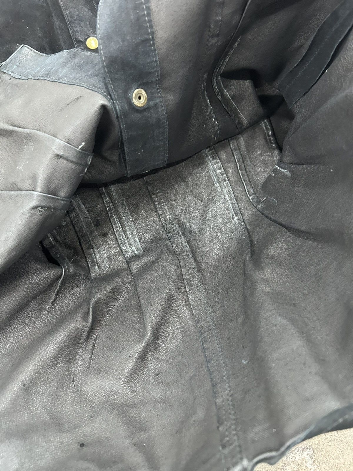Vintage Moda Intl Leather Shirt Jacket Western Black Suede Rodeo Size S / US 4 / IT 40 - 5 Thumbnail
