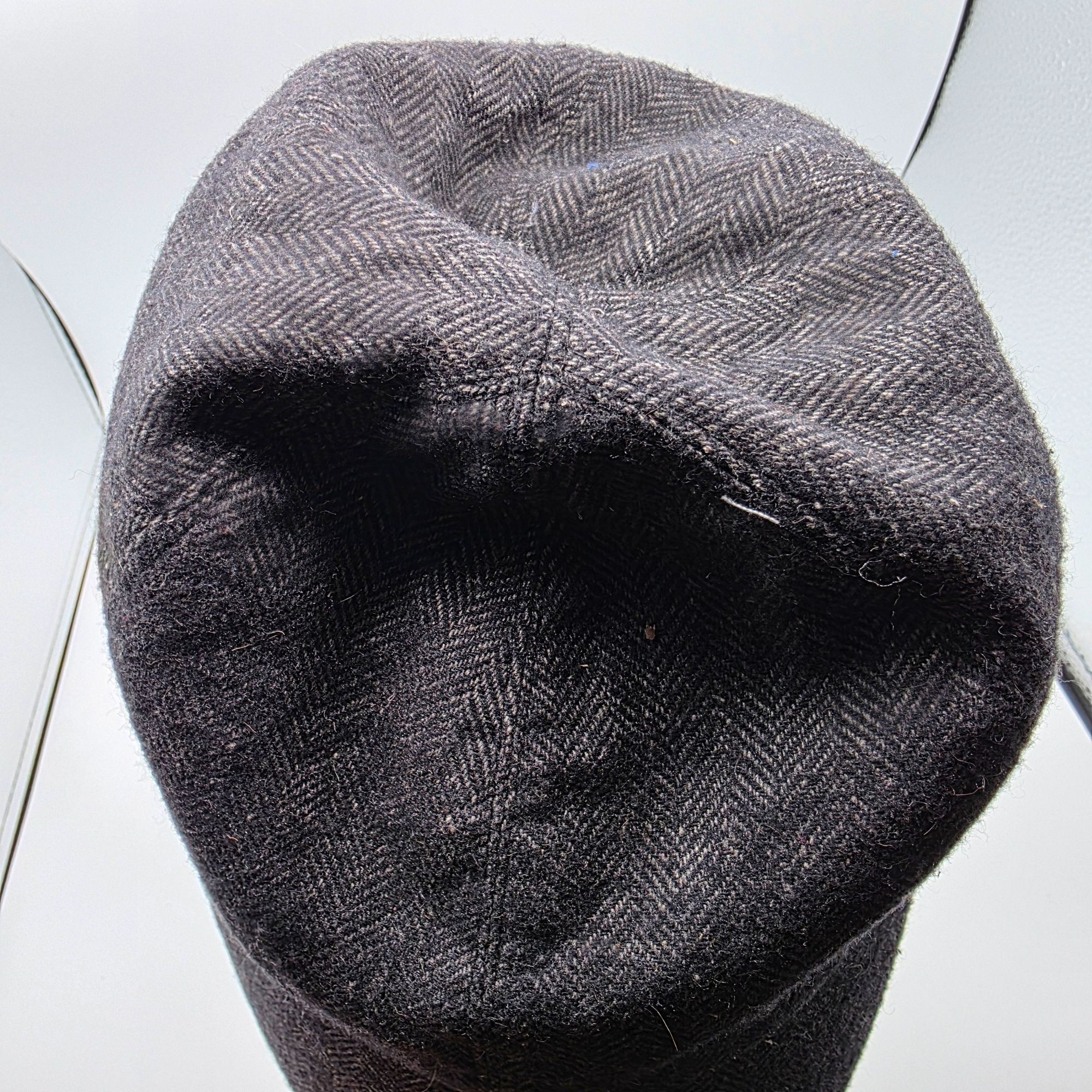 Other Amicale Pure Camel Hair Mens L/XL Gray Herringbone Cap Hat O Size ONE SIZE - 5 Thumbnail