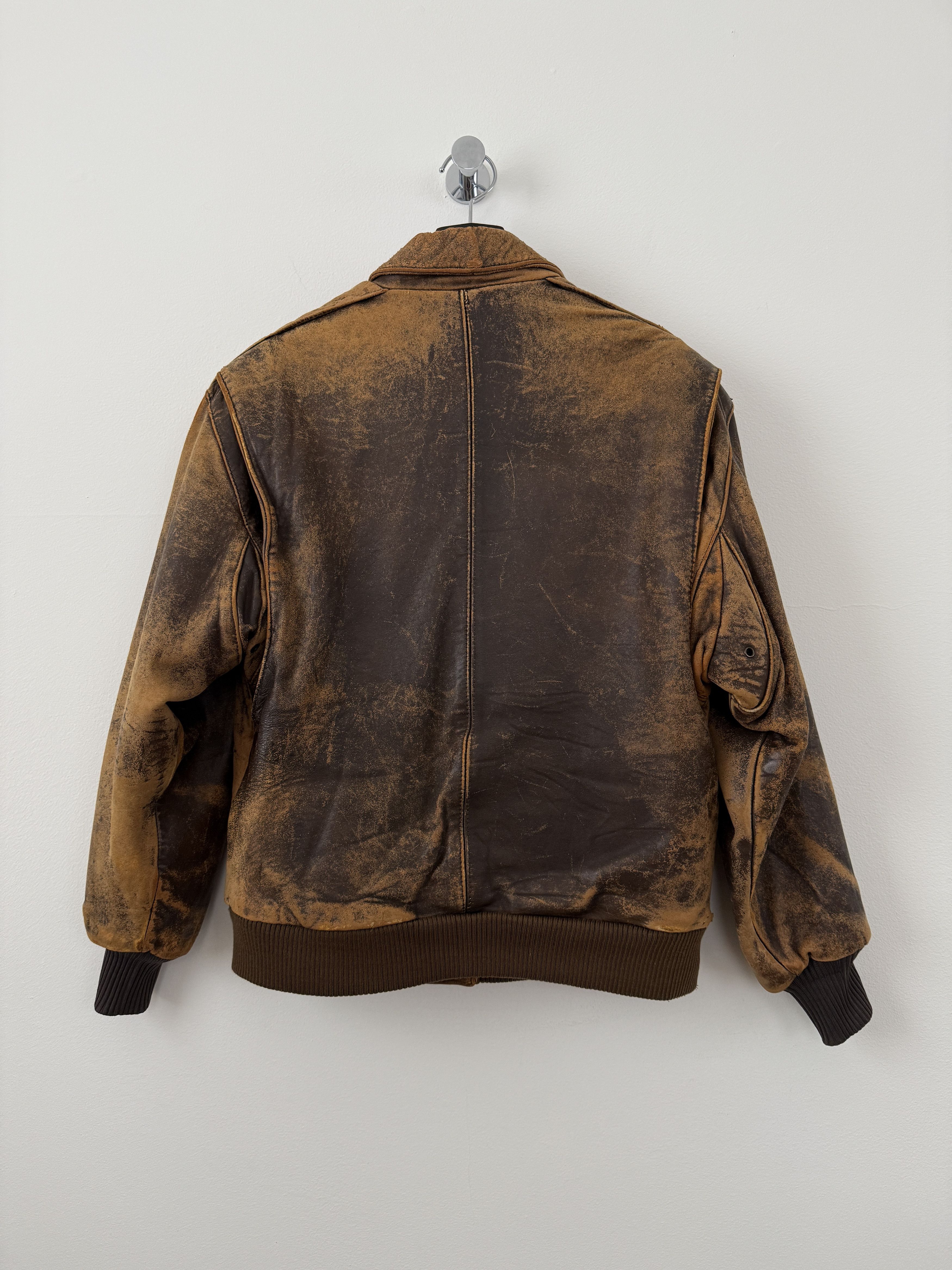 Vintage Leather Bomber Jacket Size US M / EU 48-50 / 2 - 3 Thumbnail