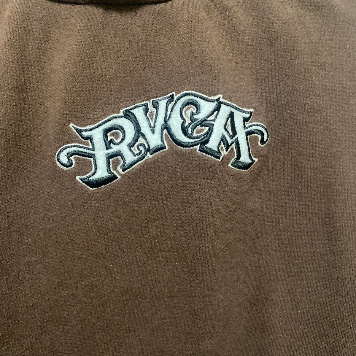 RVCA Mens RVCA Brown Full Zip Hoodie Size US XL / EU 56 / 4 - 5 Thumbnail